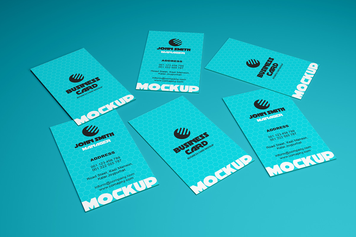 Vertical Business Card Mockups, a Product Mockup by alimran24 (Photo 10 of 12)
