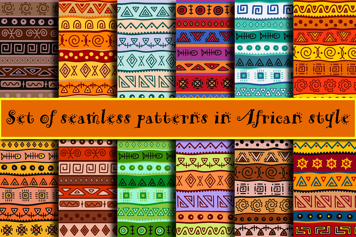 African seamless patterns, a Pattern Graphic by Katika Shop (Photo 2 of 6)