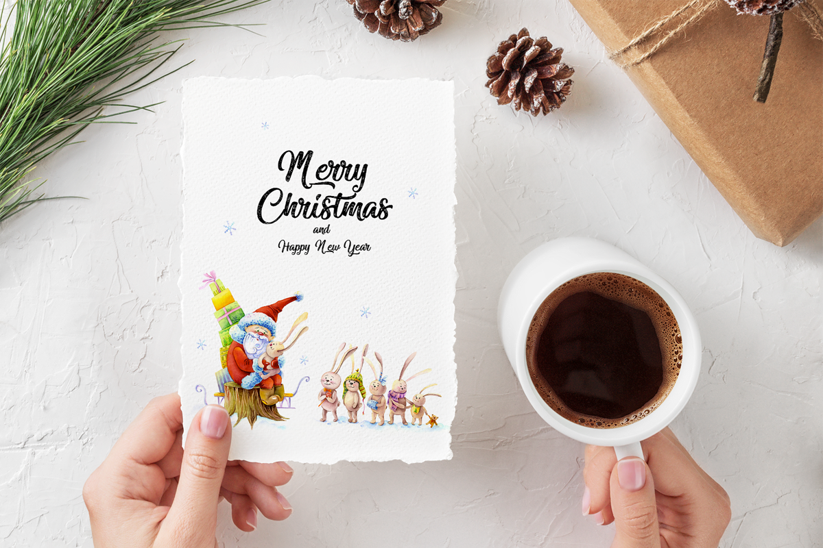 Christmas Greeting Card Template, a Card Template by ElephantArts (Photo 2 of 8)
