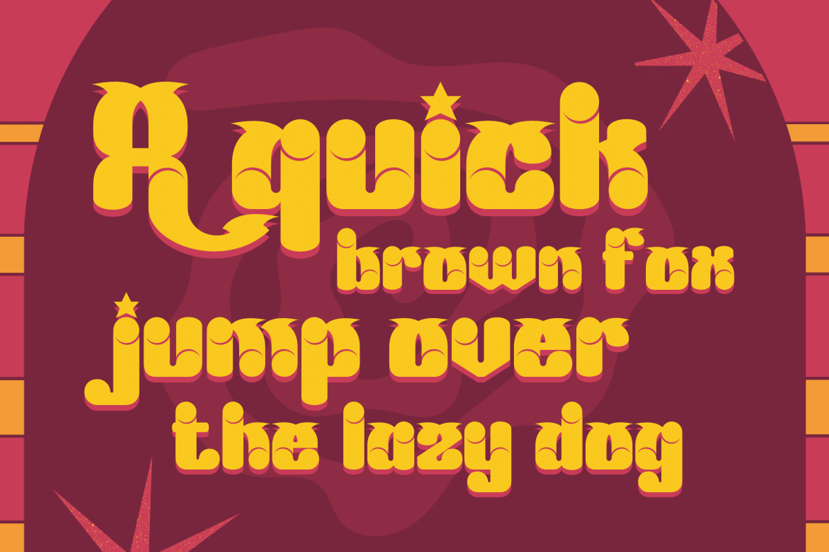 Mabed | Groovy Retro Font, a Font by twinstd (Photo 2 of 12)