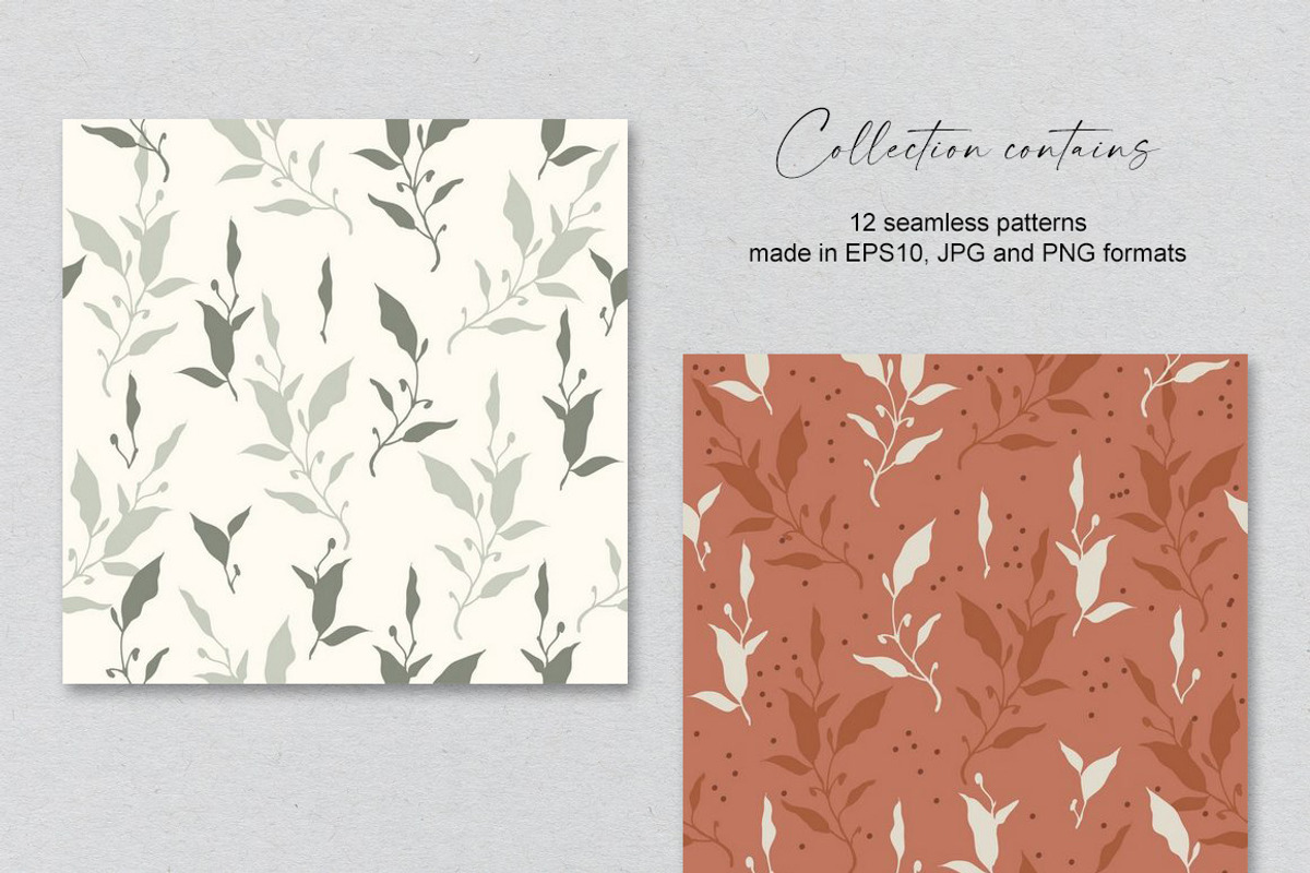 Terracotta and khaki - set patterns, a Pattern Graphic by Vasmila (Photo 3 of 10)