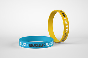 Silicone Bracelet Mockup Wristband