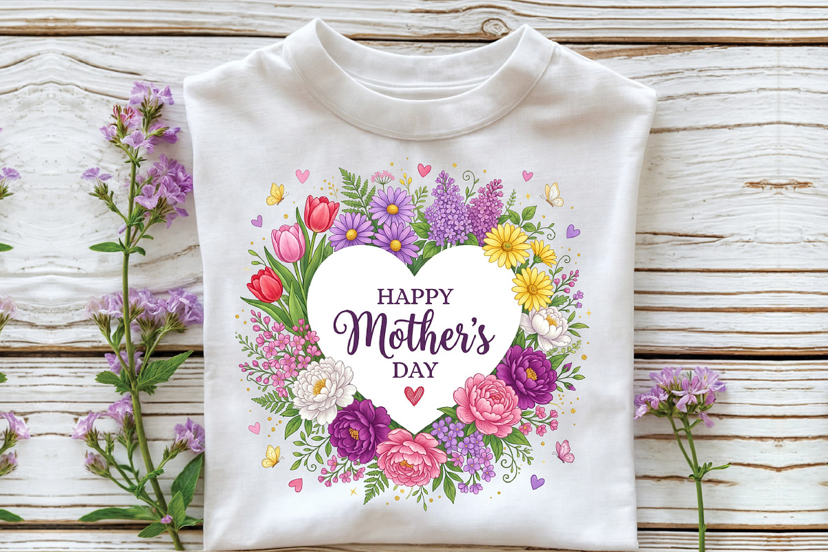 Mother's Day Flowers Sublimation, an Object Illustration by CraftArtStudio (Photo 2 of 4)