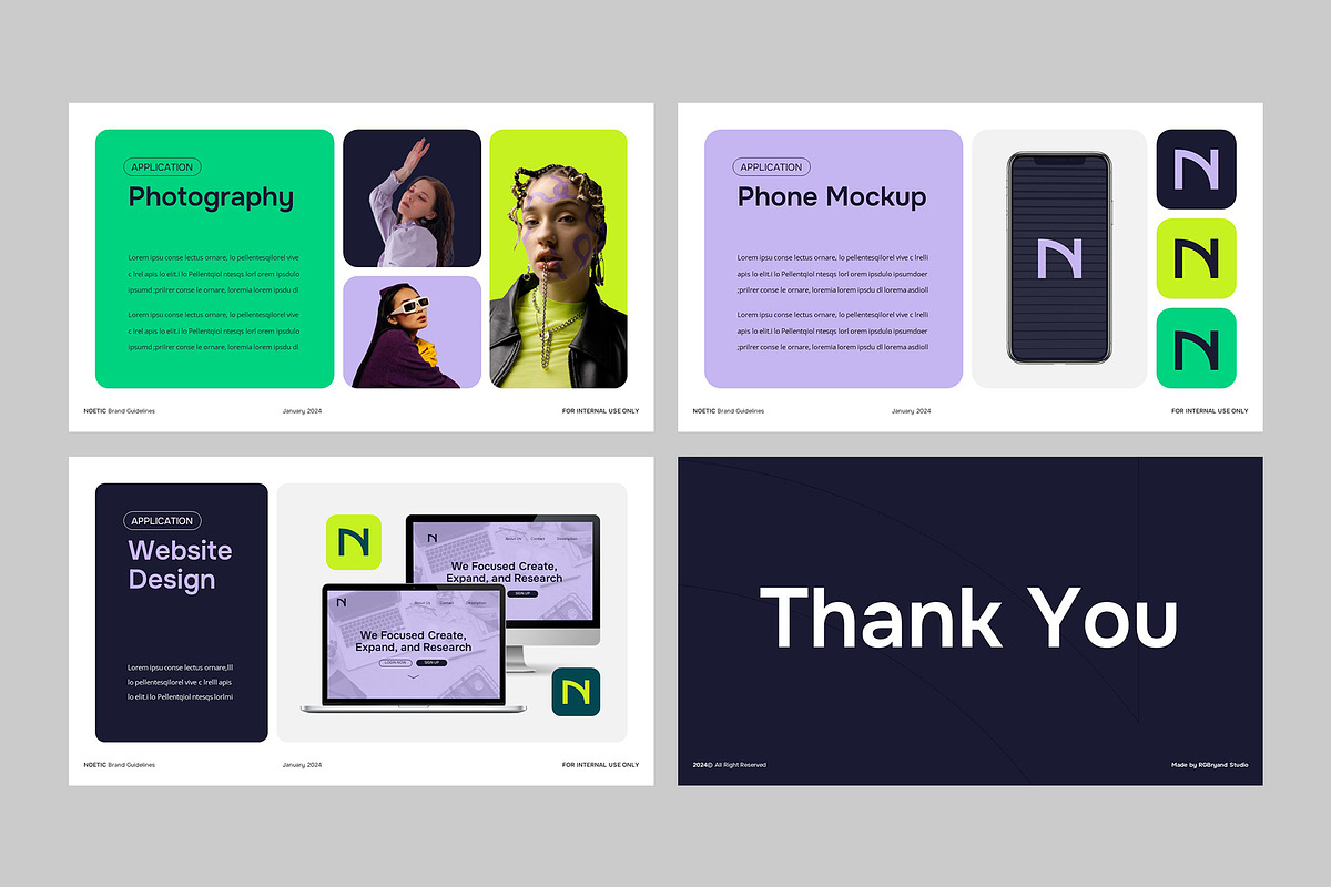 NOETIC - Brand Guidelines Slides, a Presentation Template by rgbryand
