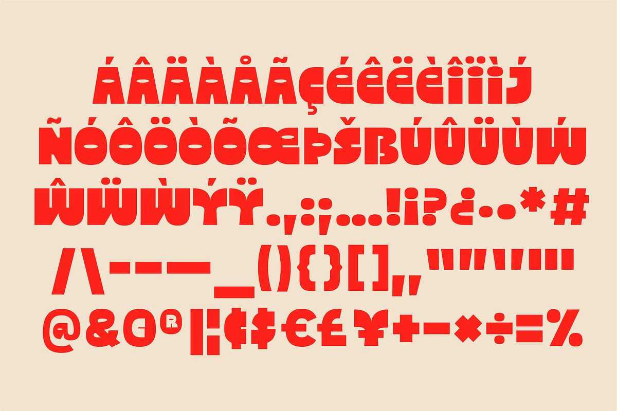 Peculiar Sans - Chunky Display Font, a Sans Serif Font by BTYPE (Photo 8 of 8)