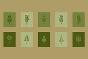 30 Tree PNG SVG Vector Clips, a Decorative Illustration by Anada Arty (Thumbnail 2 of 3)