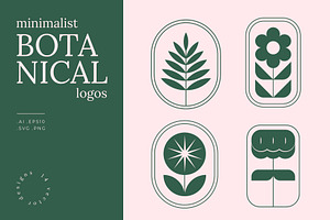 Minimalist Botanical Logos, an Object Graphic by Léo Alexandre