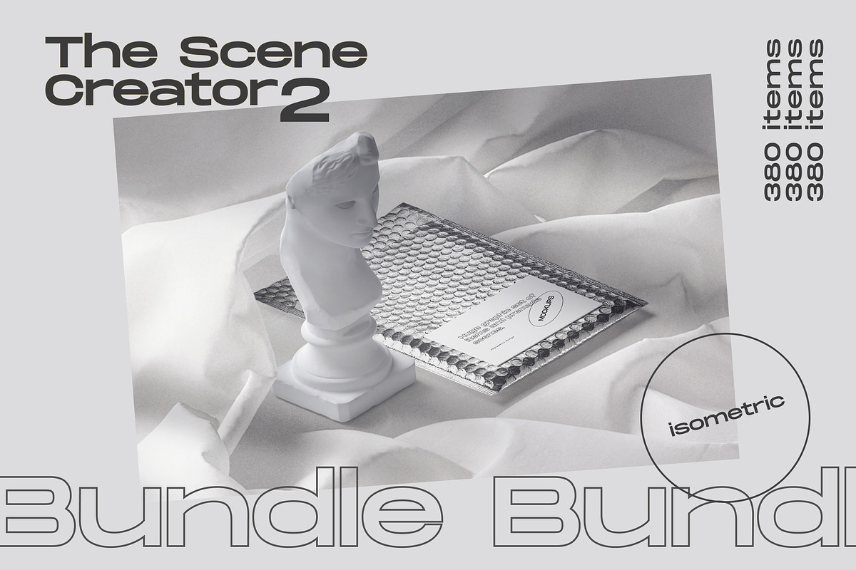 50%OFF The Scene Creator 2-isometric, a Packaging Mockup by Creatoom (Photo 1 of 34)