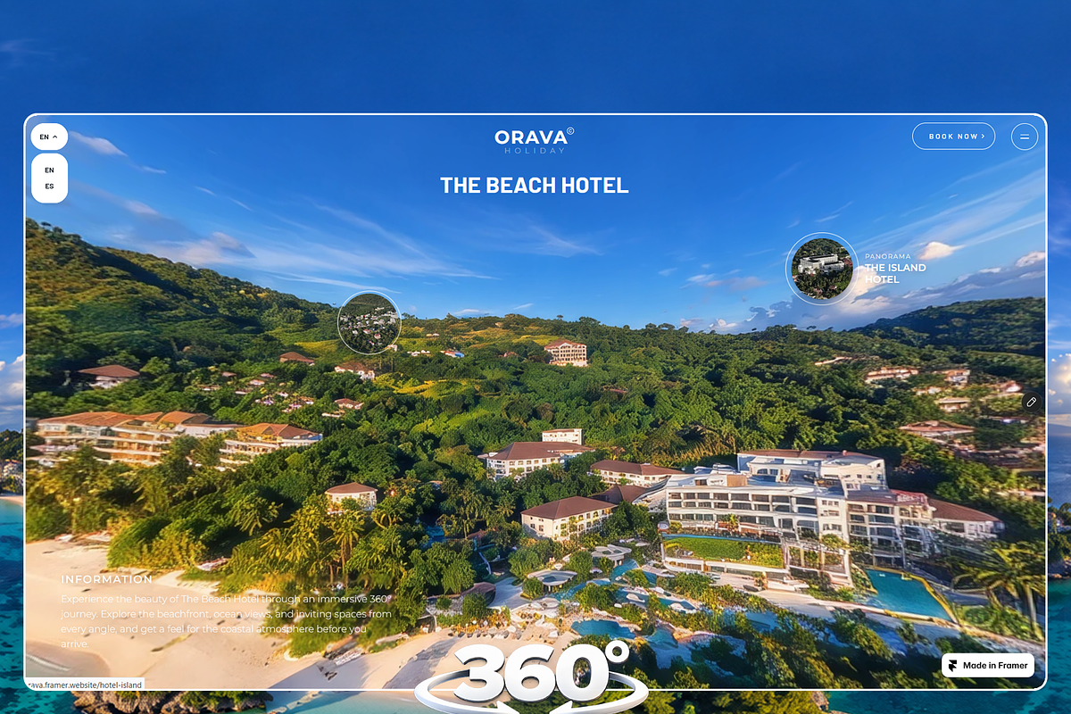 ORAVA 360 virtual tour template, a Landing Page Template by on3stepThemes (Photo 2 of 2)