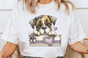 Funny Valentine Peeking Dog Clipart, an Illustration by designcity5 (Thumbnail 3 of 5)