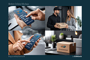 Modern Delivery Mockups, a Packaging Mockup by OSORIOartist (Thumbnail 2 of 4)