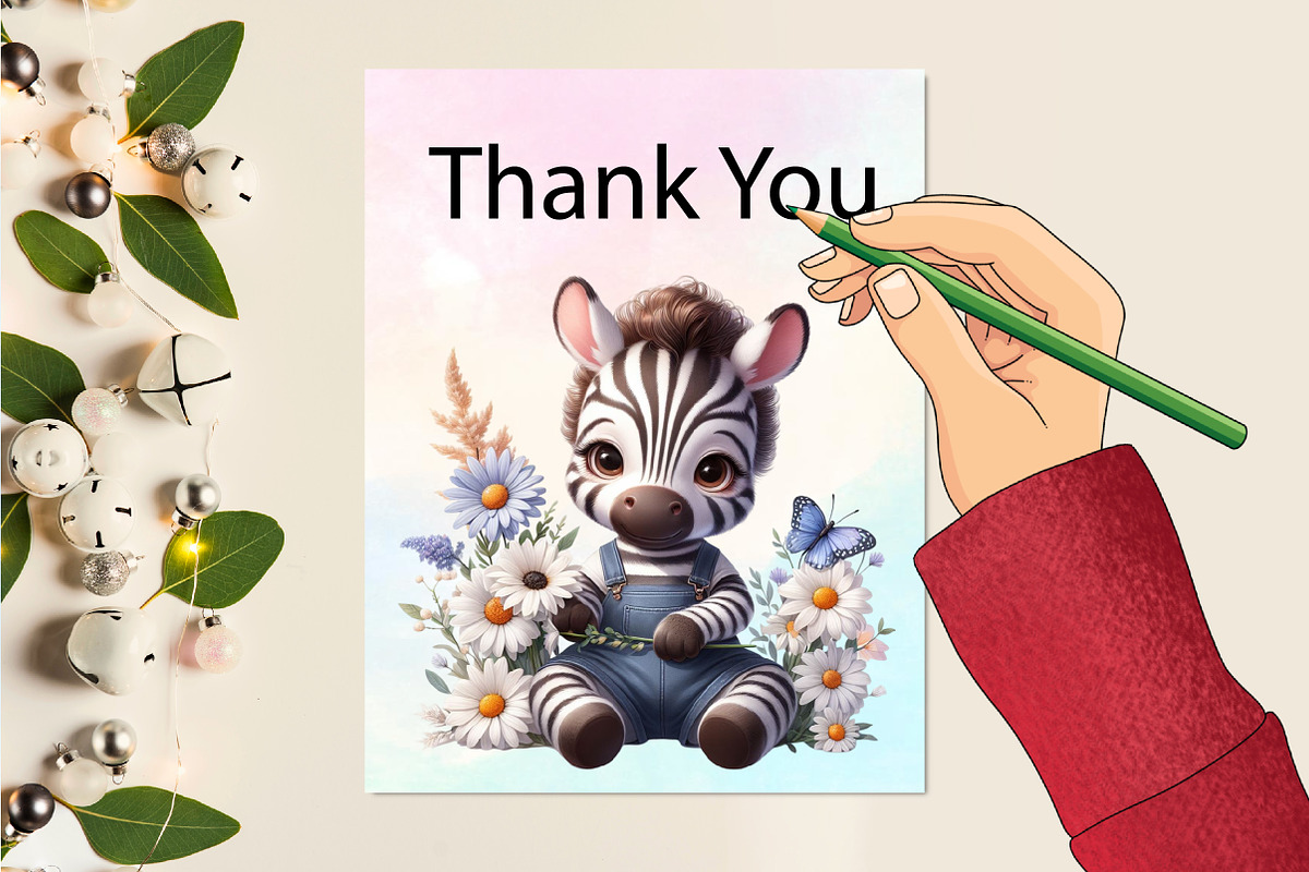 Watercolor Baby Animal Daisy Clipart, an Icon by CraftArtStudio (Photo 2 of 3)