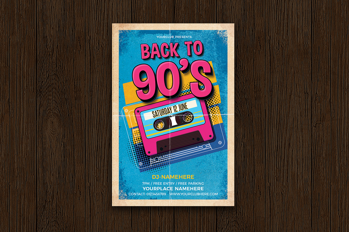 Back to 90s Flyer, a Print Template by DesignWorkz (Photo 1 of 2)
