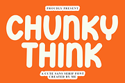 Chunky Think, a Script Font by InermediaSTUDIO (Thumbnail 1 of 8)