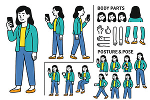 Vector illustration of a woman, a Technology Illustration by ZinetroN