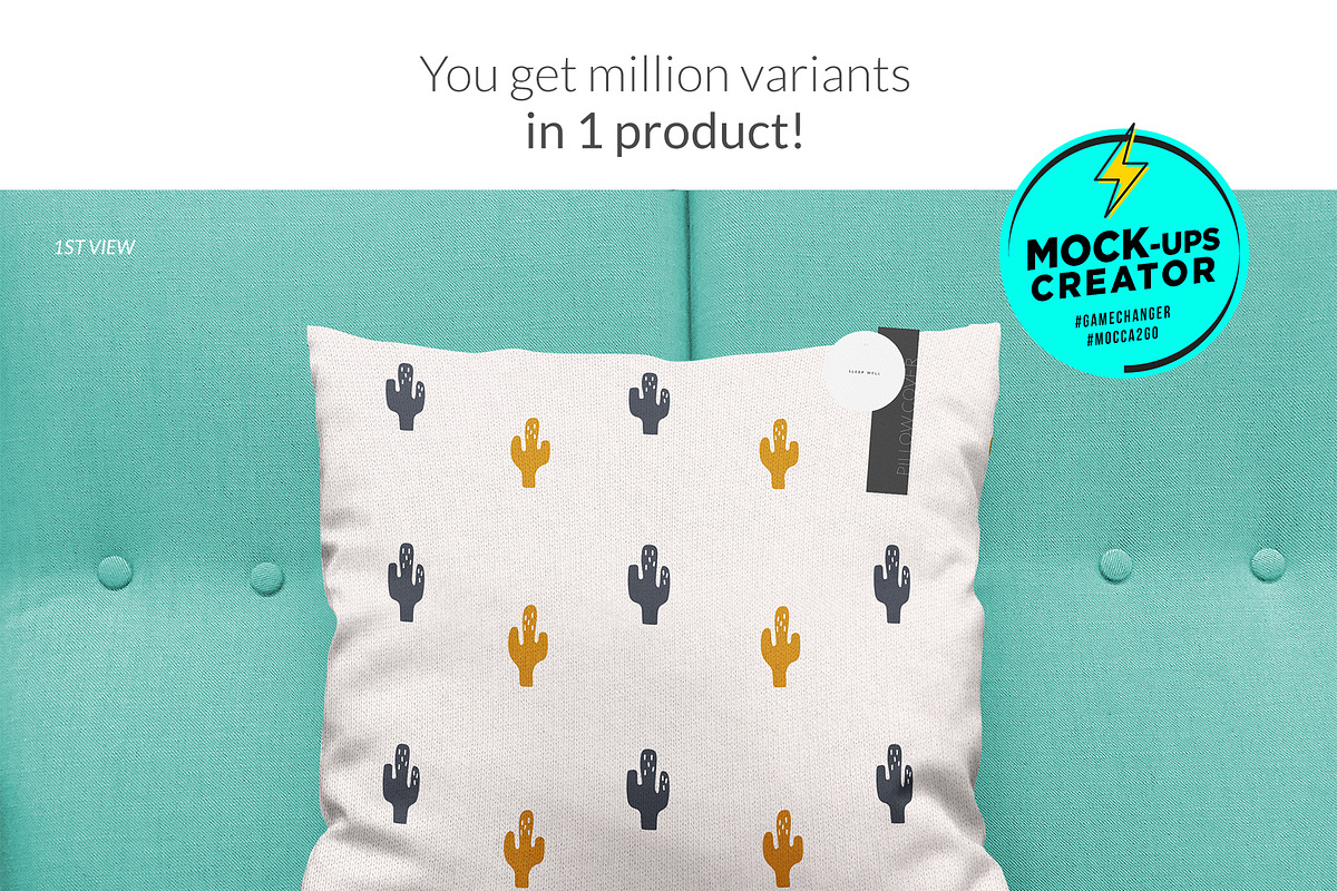 Cotton Pillows 12x Mockups, a Print Template by Mocca Mockups Store (Photo 5 of 7)