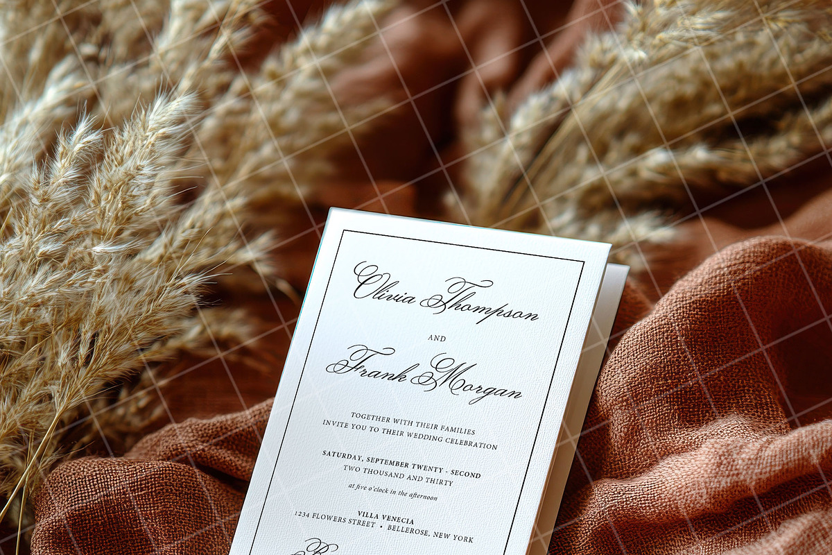 Boho 5x7 Invitation card mockup PSD, an Advertising Mockup by Blush Roses Print (Photo 8 of 8)