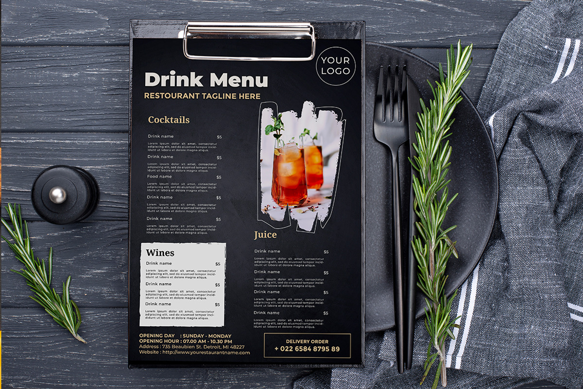 Restaurant Menu, a Flyer Template by imadeDesign (Photo 3 of 3)