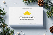 Business card, Christmas Background, an Advertising Mockup by Mockup Stories (Thumbnail 1 of 2)