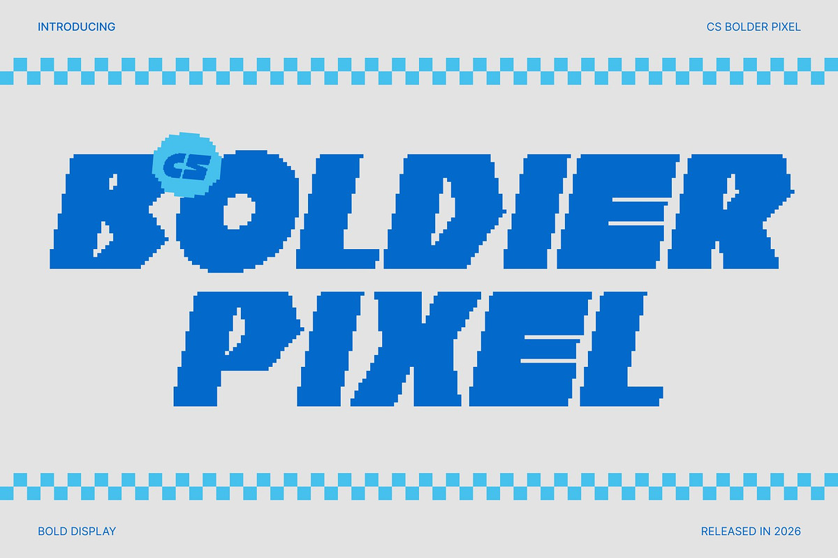 CS Boldier Pixel, a Sans Serif Font by Craft Supply Co. (Photo 1 of 8)
