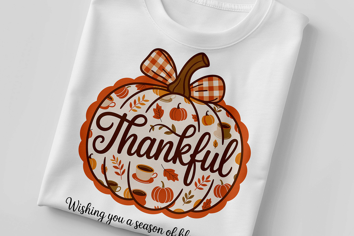 Thankful T Shirt Design, Preppy Fall, a Seasonal Illustration by Unique Design Team (Photo 6 of 7)