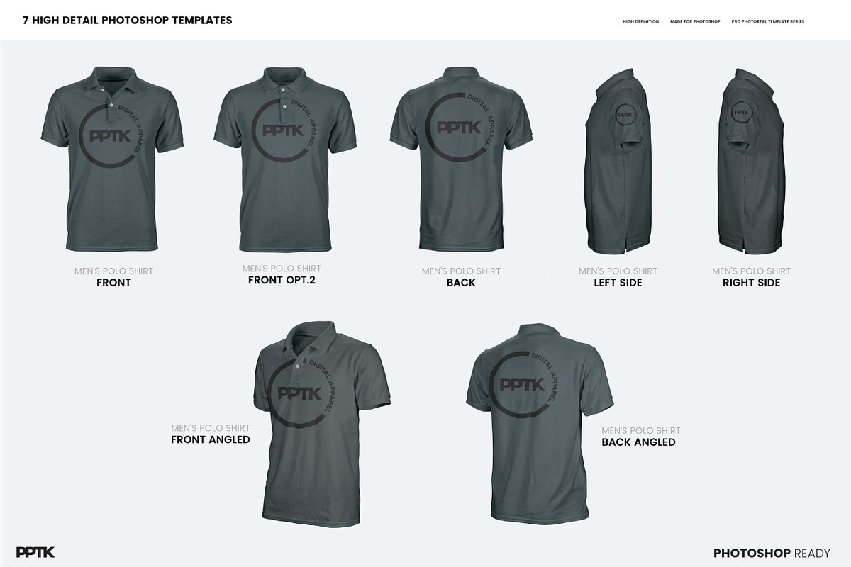 Mens Polo Shirt Mockup, a Shirt Mockup by PrePress Toolkit (Photo 4 of 4)