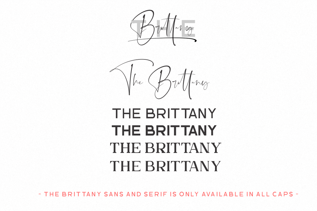 The Brittany / Font Trio, a Script Font by Sronstudio (Photo 18 of 19)