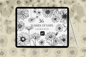 Daisy Procreate Stamp