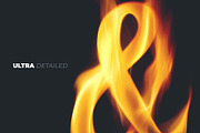 Fire Subtle Flame Letters Overlays, a Symbol Font by PhotoSpirit (Thumbnail 6 of 8)