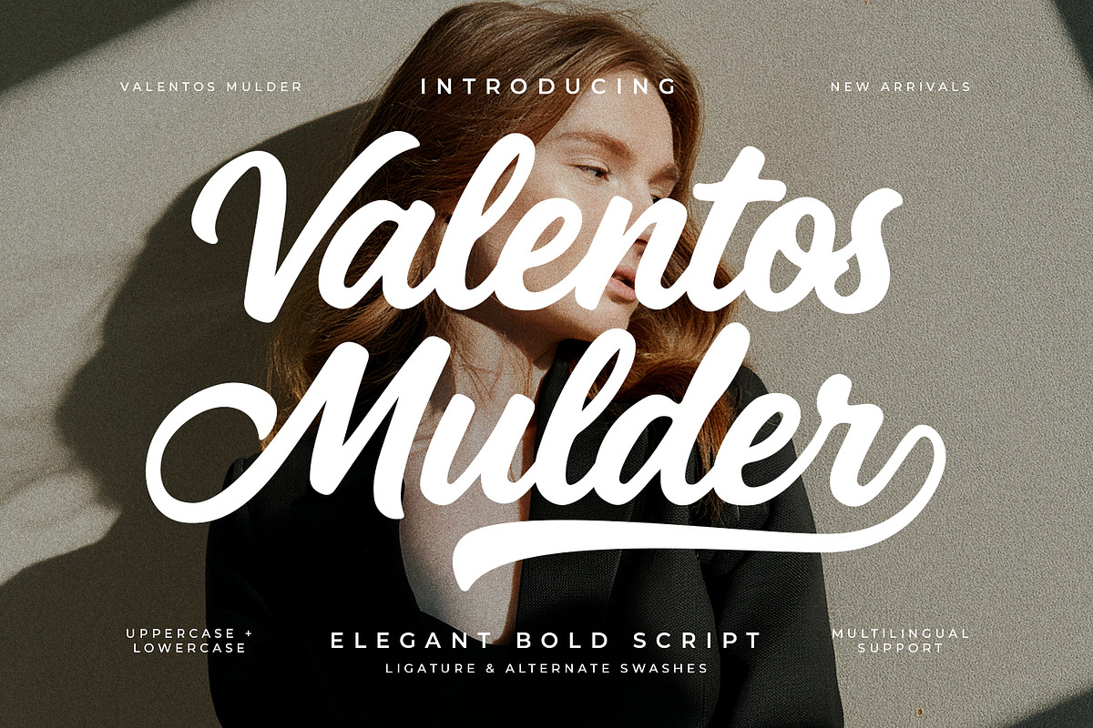 Valentos Mulder Elegant Script Font, a Script Font by Maulana Creative (Photo 1 of 7)