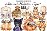 Whimsical Halloween Peeking Clipart, a Seasonal Illustration by designcity5 (Thumbnail 1 of 5)