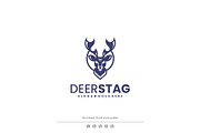 Monoline Deer Stag Logo Design, a Branding & Logo Template by Artnivora.Std (Thumbnail 1 of 4)