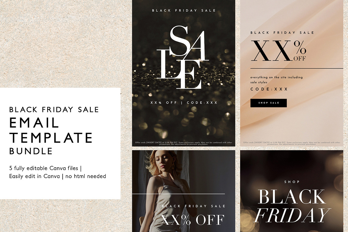 Black Friday Email Template Bundle, an Email Template by KikiBunnyCreative (Photo 1 of 7)