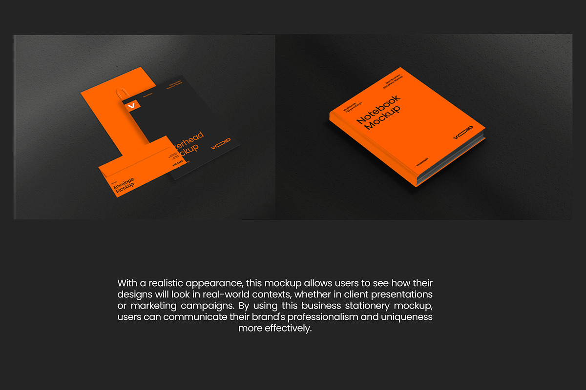 VOID Dark Stationery Mockup Bundle, a Product Mockup by Mocktopia (Photo 6 of 8)