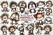 Baby Animal Clipart Bundle, an Illustration by RobertsArt (Thumbnail 1 of 7)