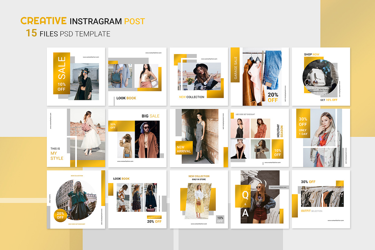 Instagram Templates Bundle 95% OFF, a Social Media Template by UICreative (Photo 4 of 21)