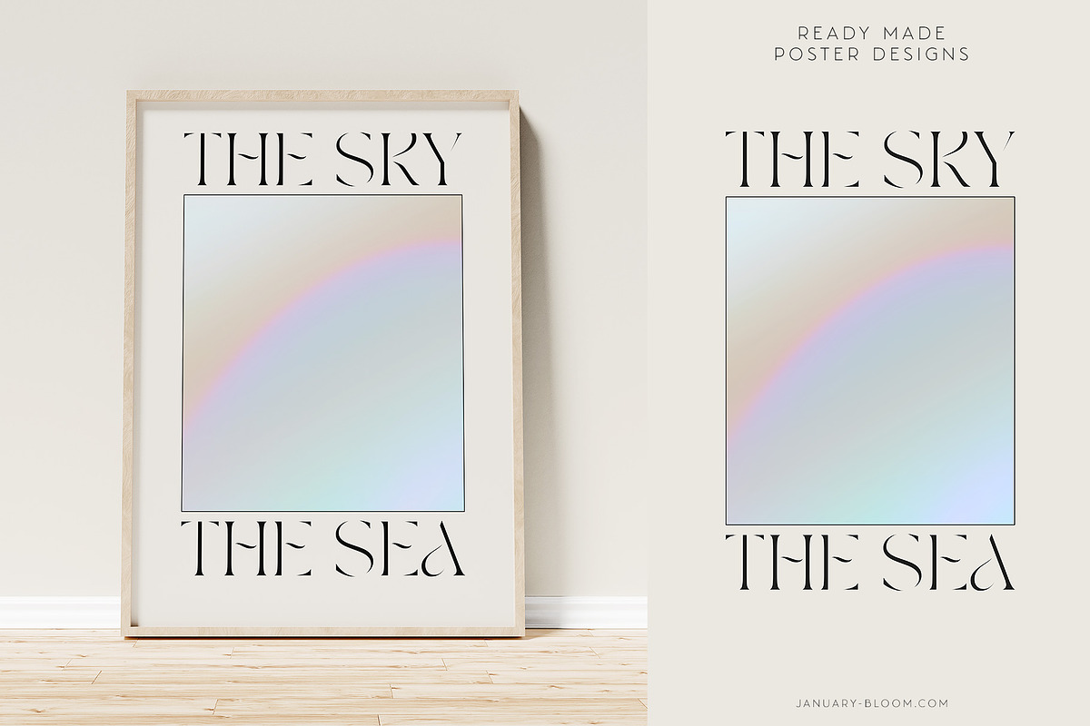 Beach, Sea & Gradient Poster Design, an Illustration by January Bloom (Photo 7 of 14)