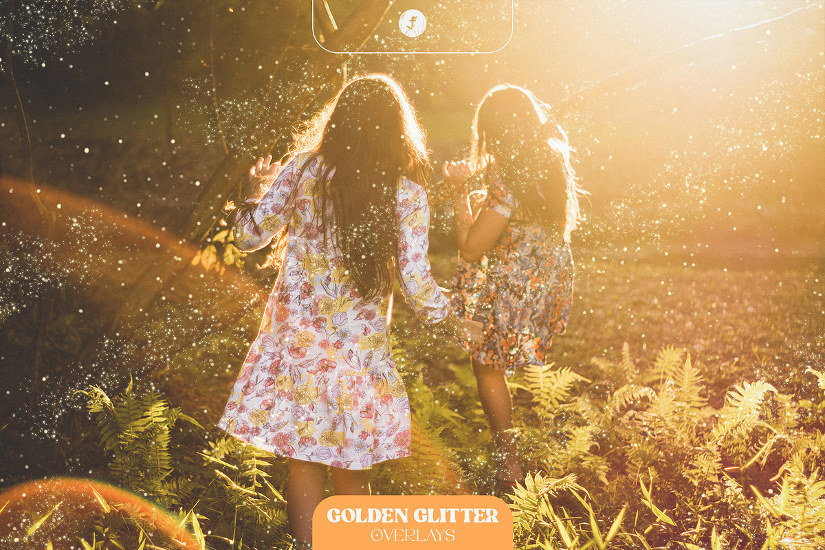 Golden Glitter Overlays, a Texture Graphic by Freezerondigital (Photo 6 of 16)