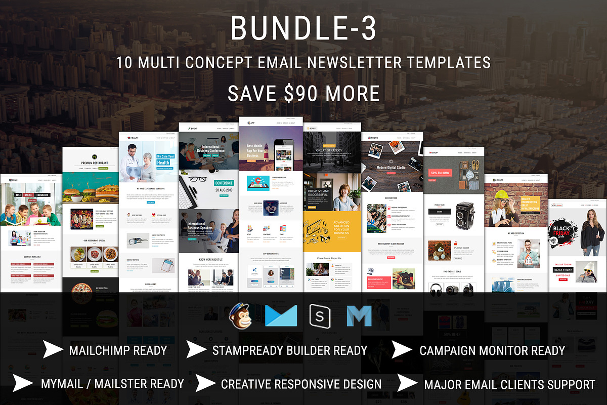 10 Email Newsletters Bundle 3, an Email Template by FourDinos