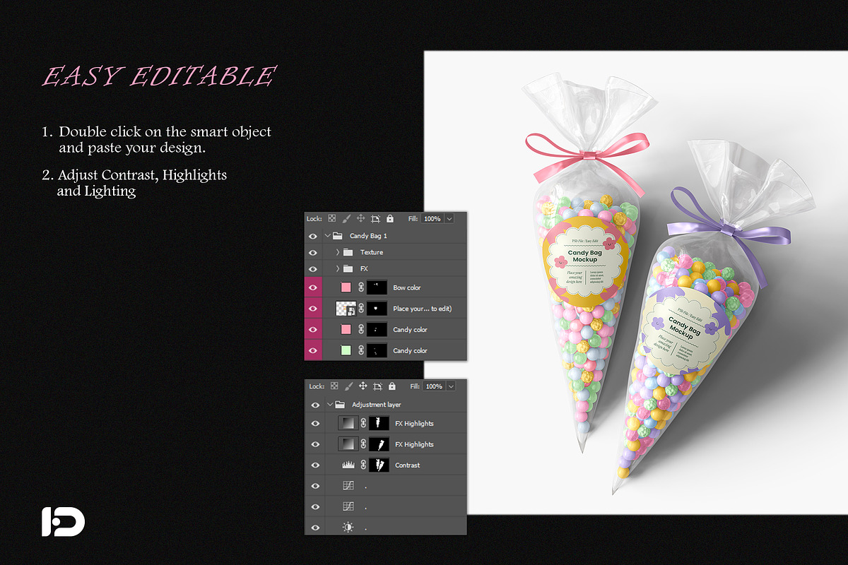 Candy Bag Mockup Set, a Packaging Mockup by ForgeDesign (Photo 3 of 6)
