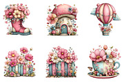 Whimsical Spring Clipart, an Illustration by CreationArt (Thumbnail 7 of 7)