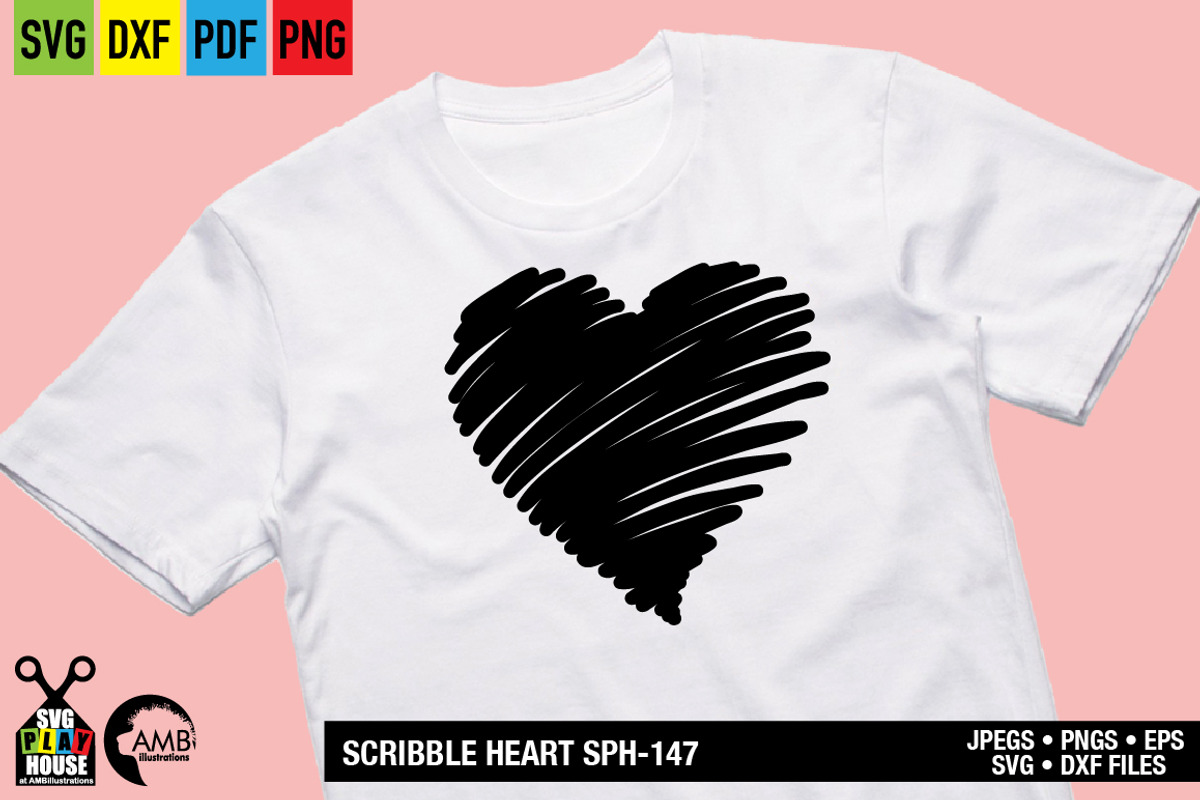 Scribble Heart svg SPH-147, an Illustration by AMBillustrations (Photo 3 of 7)