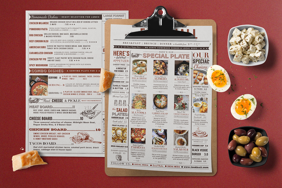 Newspaper Food Menu, a Flyer Template by BlueRobinStudio (Photo 5 of 5)