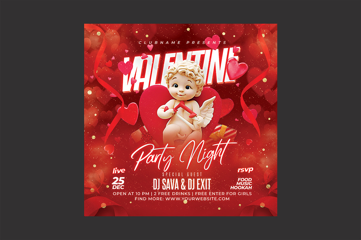 Valentines Day Flyer, a Flyer Template by DSGraphicDesign (Photo 2 of 2)
