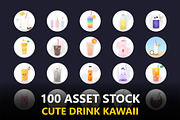 Asset Drink Cute Kawaii, a Food Illustration by Eka Design (Thumbnail 1 of 5)