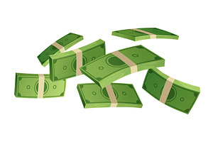 Cartoon money. Paper cash, a Finance Illustration by Things for designers