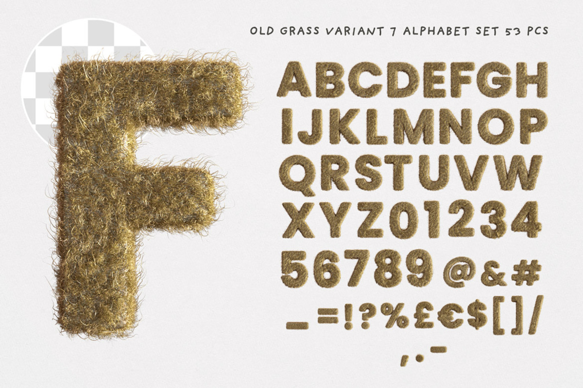 Old Dry Grass or Fur Typo Creator, a Sans Serif Font by TVartworks (Photo 10 of 13)