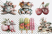 Whimsical Summer Clipart Bundle., an Illustration by SVGArt (Thumbnail 5 of 9)