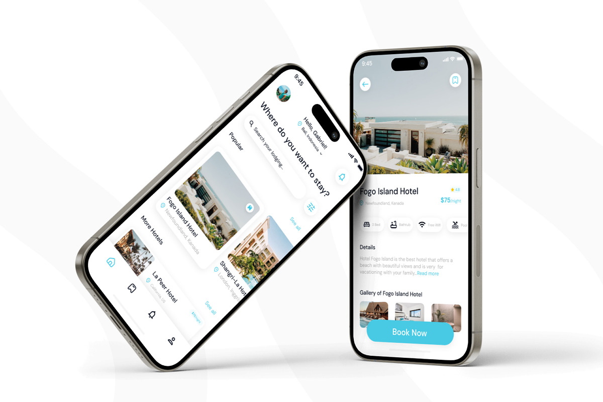 Resorta - Hotel Booking Mobile App, an UI Kit Template by Ermedia Studio (Photo 4 of 4)