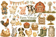 Farm Animals Clipart, an Animal Illustration by Villa 11 Estudio (Thumbnail 1 of 7)